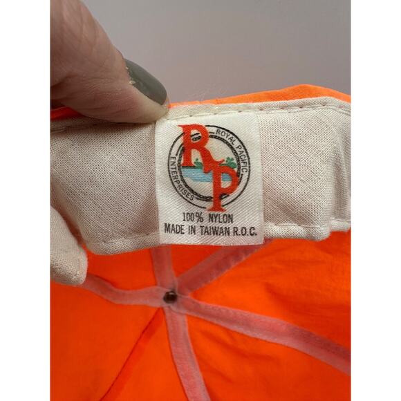 VTG Petco Fishing And Rental Tools Adult Neon Orange Trucker Hat Cap Rope - Picture 9 of 9